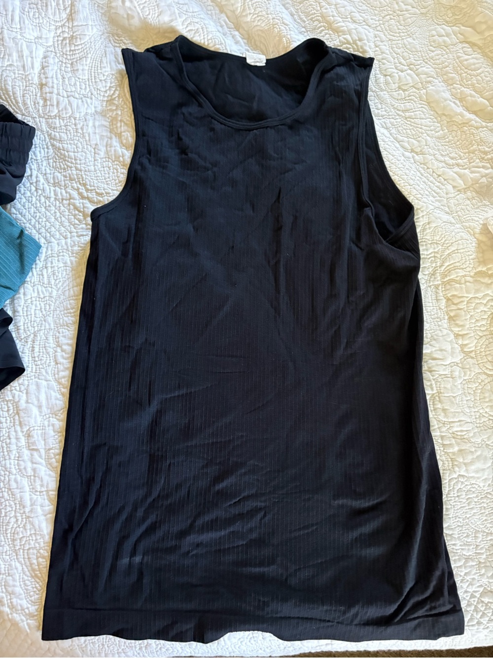 ZYIA Black Ribbed Tank Top